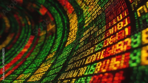 Decoding the Digital Canvas: An abstract display of data streams and digital information forms a dynamic visual narrative, symbolizing the complexities of modern technological advancements.