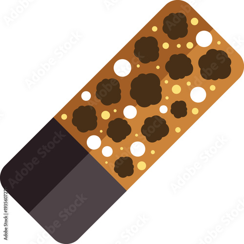 Granola bar with a chocolate coating and sweet toppings