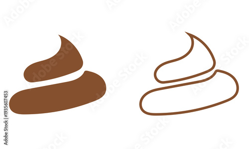 Poop Emoji Icons Set . Set of cute cartoon poop icons in various colors, isolated on white background, ideal for emoji design, humor graphics, and sticker collections.