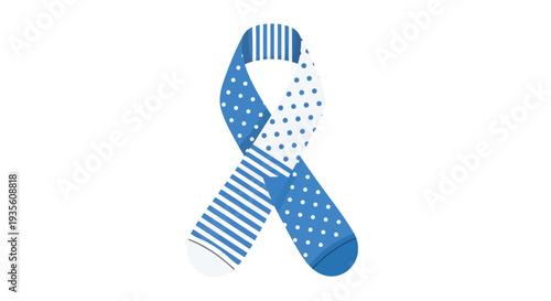 Blue awareness ribbon vector