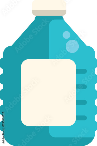 Plastic bottle containing liquid for hydration and drinking