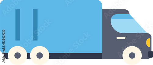 Delivery truck transporting goods, symbolizing logistics and freight forwarding