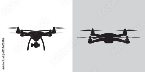 Drone silhouette vector illustration.