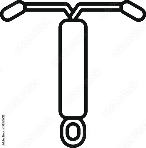 Intrauterine device icon illustrating contraception and women's health