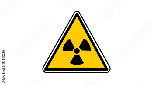 Indicates the presence of radioactive sources or areas exposed to high levels of radiation.