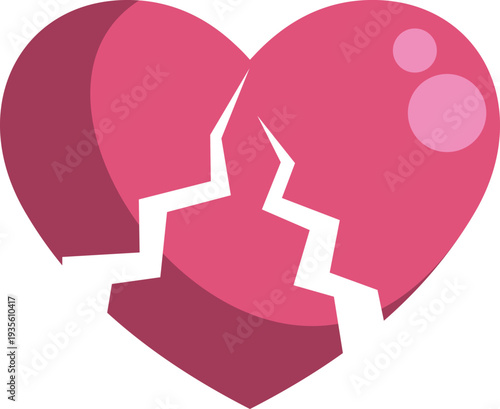 Broken heart illustrating heartbreak, sadness, and relationship breakup concept