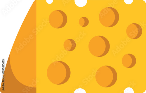 Cheese block representing dairy food and snack