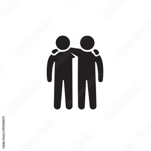 People relationship vector icon. brotherhood filled flat sign for mobile concept and web design. Friends, friendship glyph icon. Symbol, vector logo illustration.