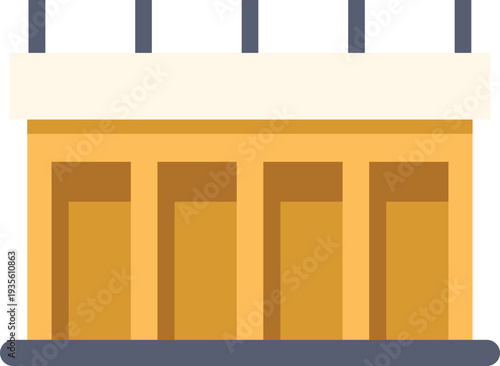 Stylized icon depicting a famous monument for tourism concepts