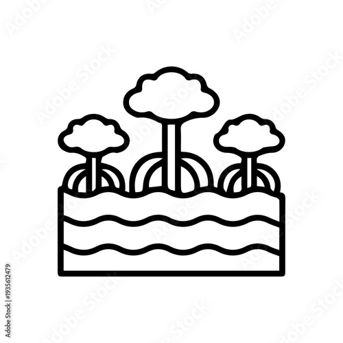 Eco System Icon Drawing