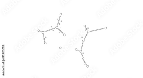 Minimalist chemical molecular structures diagram on a white background