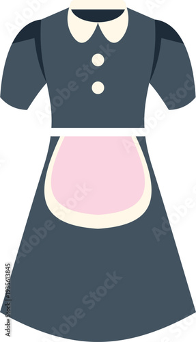 Maid uniform with apron illustrating domestic cleaning and hospitality services