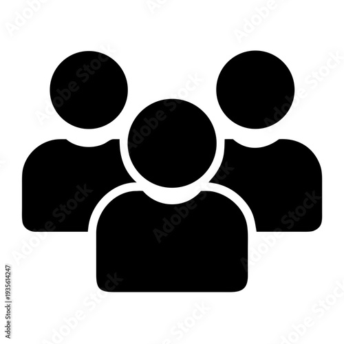 Three silhouetted figures standing together in a unified group formation