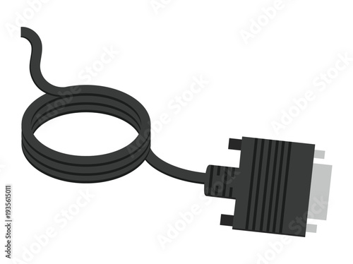 Hand Drawn DVI Cable Connector
