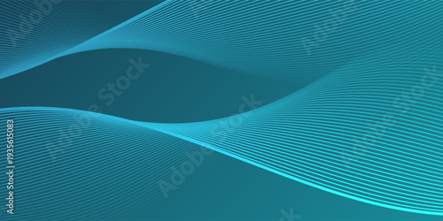 Modern Dark Green Japanese Zen Circular Line Pattern. A sophisticated abstract vector background featuring teal concentric circles and fluid ripple lines. Ideal for wellness branding,