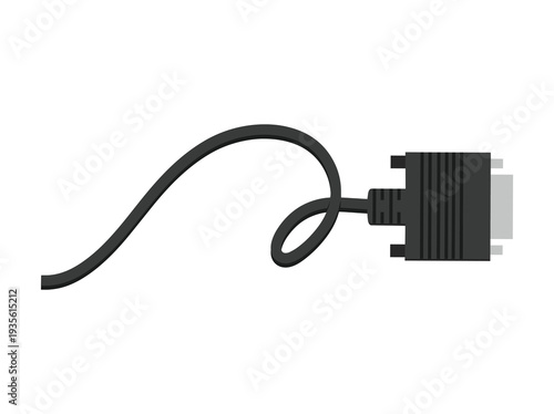 DVI Cable Connector Clip Art Illustration