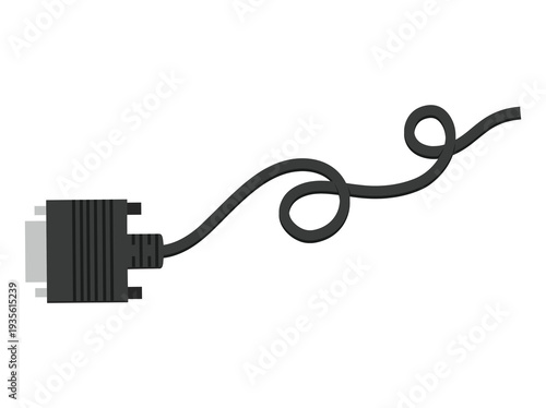 Hand Drawn DVI Cable Connector
