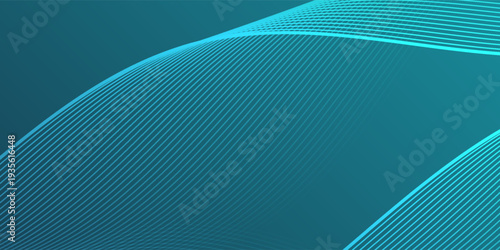 Modern Dark Green Japanese Zen Circular Line Pattern. A sophisticated abstract vector background featuring teal concentric circles and fluid ripple lines. Ideal for wellness branding,