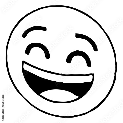 Hand Drawn Laughing Emoji Icon