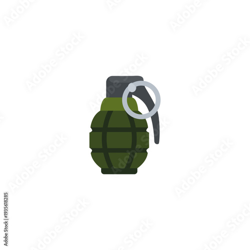 Assault Rifle Icon Flat Vector Military Weapon Illustration Isolated