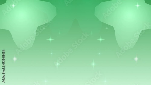 Green Gradient Background with Sparkling Stars.