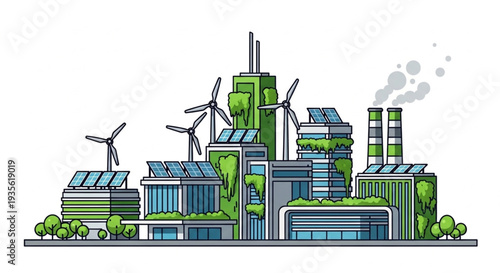 Sustainable Factory with Renewable Energy.