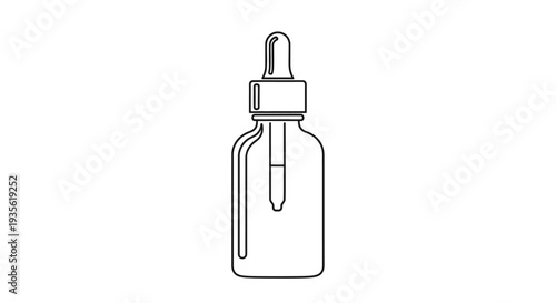 Outline icon of a dropper bottle for liquid products