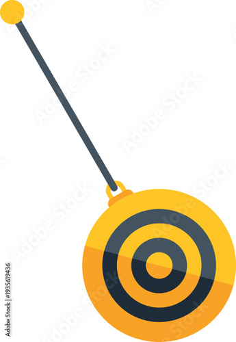 Pendulum swinging, illustrating concepts of hypnotism, focus, and mind control