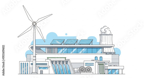 Sustainable Factory with Renewable Energy.