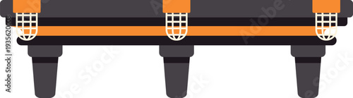 Billiard table with pockets, displaying gaming and entertainment concept