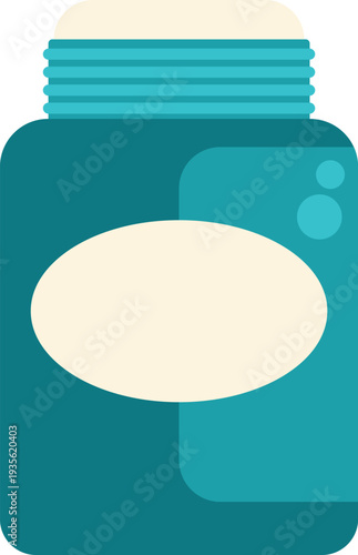 Roll on deodorant bottle with a blue cap and empty label