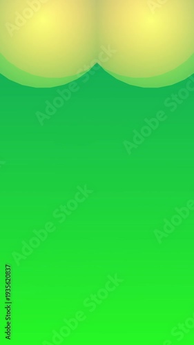 Vibrant Green Background with Colorful Circles.