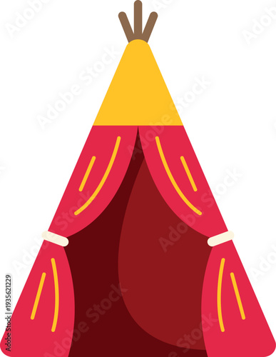 Teepee presenting a cultural symbol of indigenous dwelling and nomadic life