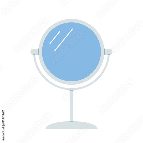 standing mirror icon, beauty and self-care, accessory for makeup - vector illustration