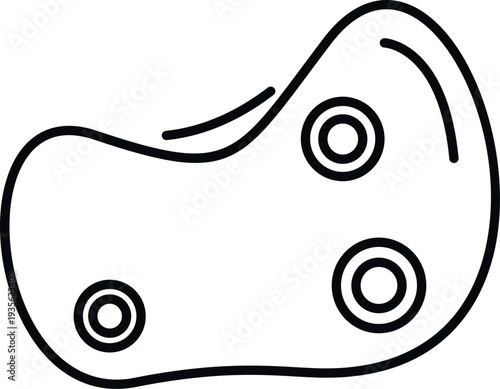 Paint palette with three color spots, illustrating art hobbies and creative design