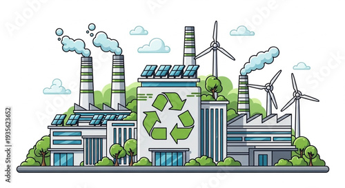 Sustainable Factory with Renewable Energy.
