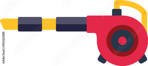 Leaf blower vector illustration for gardening and outdoor cleaning