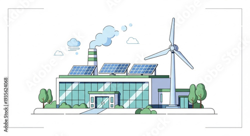 Sustainable Factory with Renewable Energy.