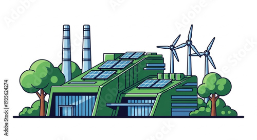 Sustainable Factory with Renewable Energy.