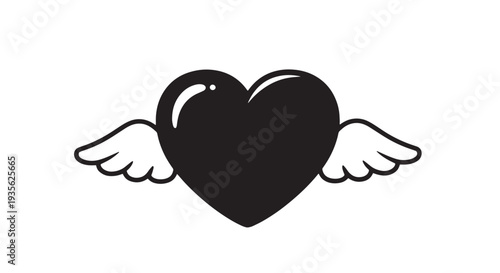 Winged heart symbol representing love, freedom, and emotion.