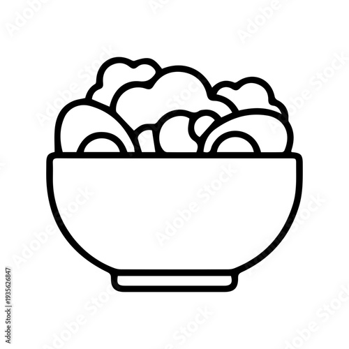 Healthy food bowl illustration