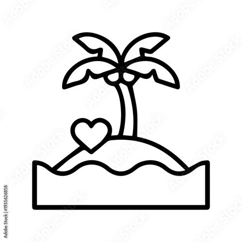 Island heart vacation