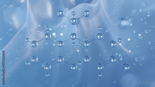 Tableau sur toile mitotane molecular structure, 3d model molecule, antineoplastic agent, structura