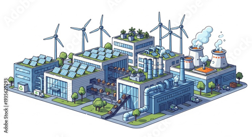 Sustainable Factory with Renewable Energy.