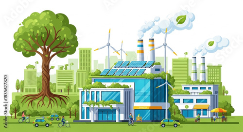 Sustainable Factory with Renewable Energy.