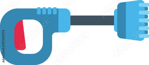 Modern flat vector illustration of an electric vehicle charging plug symbolizing clean energy