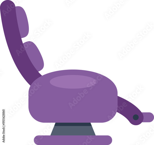 Stylish purple dental chair designed for patient comfort and modern clinic use