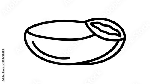 Coconut half silhouette bold black