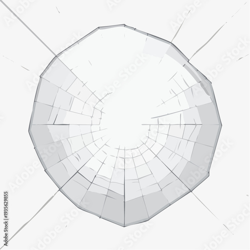 Abstract geometric tunnel with light rays in perspective view