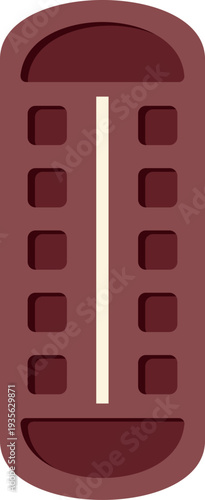 Minimalist vector illustration of a classic red london telephone box on white background